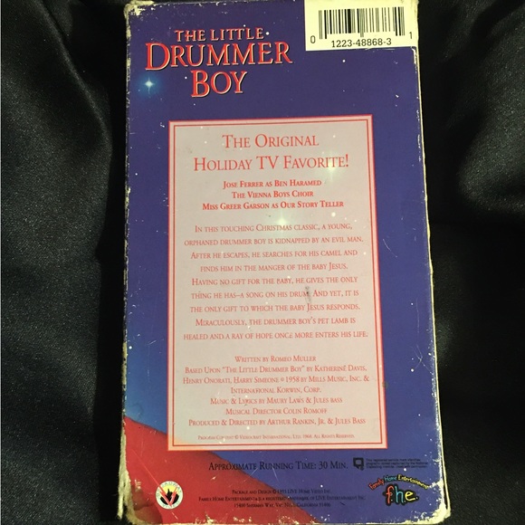The Little Drummer Boy (VHS) Hi Fi Tape F.h.e 1993 Original Holiday TV Favorite - Picture 3 of 5